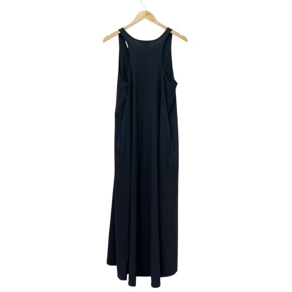 Athleta Presidio Traveler Maxi Dress Black Sleeveless Scoop Pocket Size Medium - Picture 3 of 11